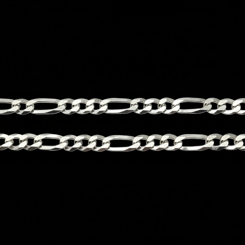 Pulsera figaro forgada 3x1 - Imagen 3